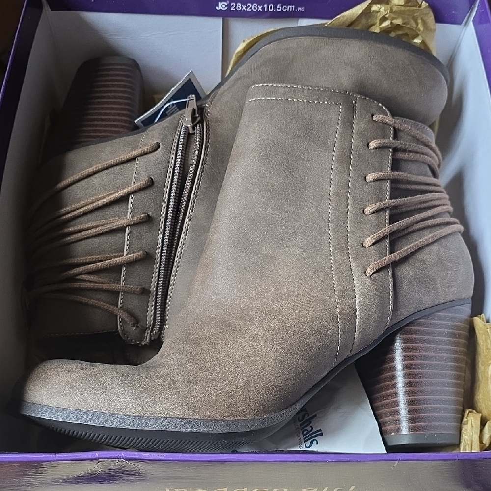 Madden Girl Taupe Ankle Booties